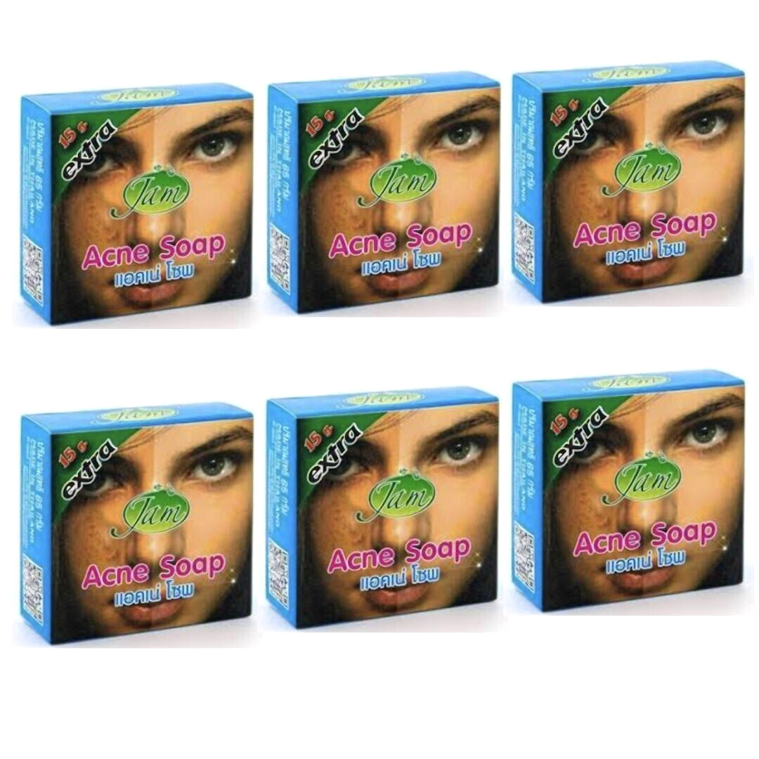 JAM Acne Soap Clear Skin Smooth Face Body Dark Spots 65g x 6