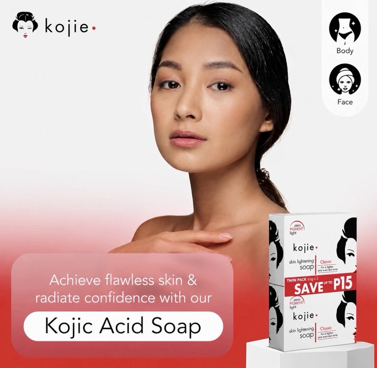 Original Kojic Acid, Dark Spot Remover Bar Soap with Coconut & Tea Tree Oil