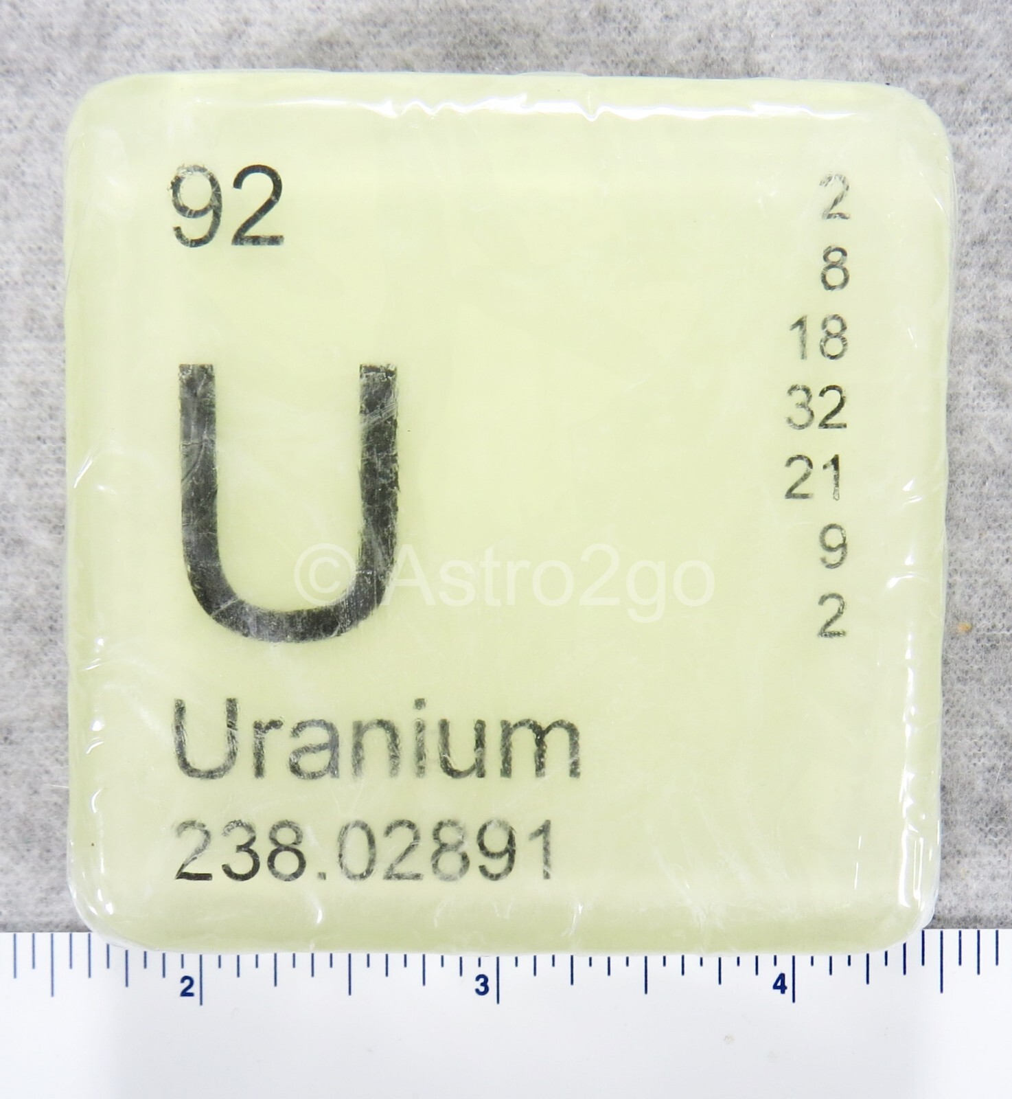 PERIODIC TABLE ELEMENT “U” URANIUM NOVELTY GLOW HAND SOAP-4 oz JUST BUBBLY NEW!