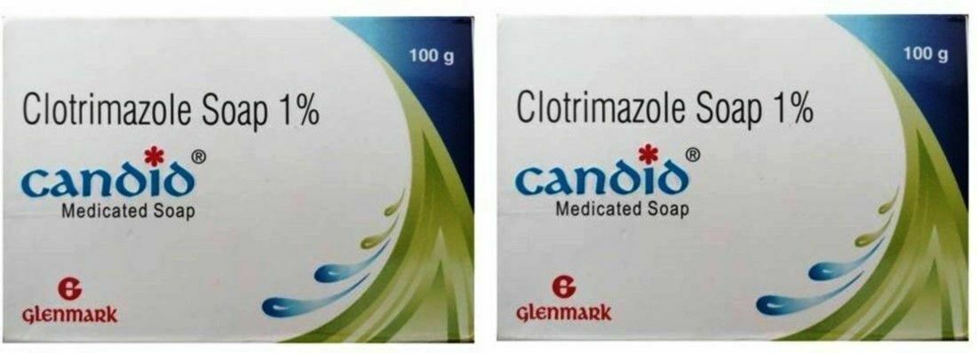 Candid Soap Anti-fungal Bathing Bar 125g by Glenmark PACK OF 2 PIECE FREE SHIPP