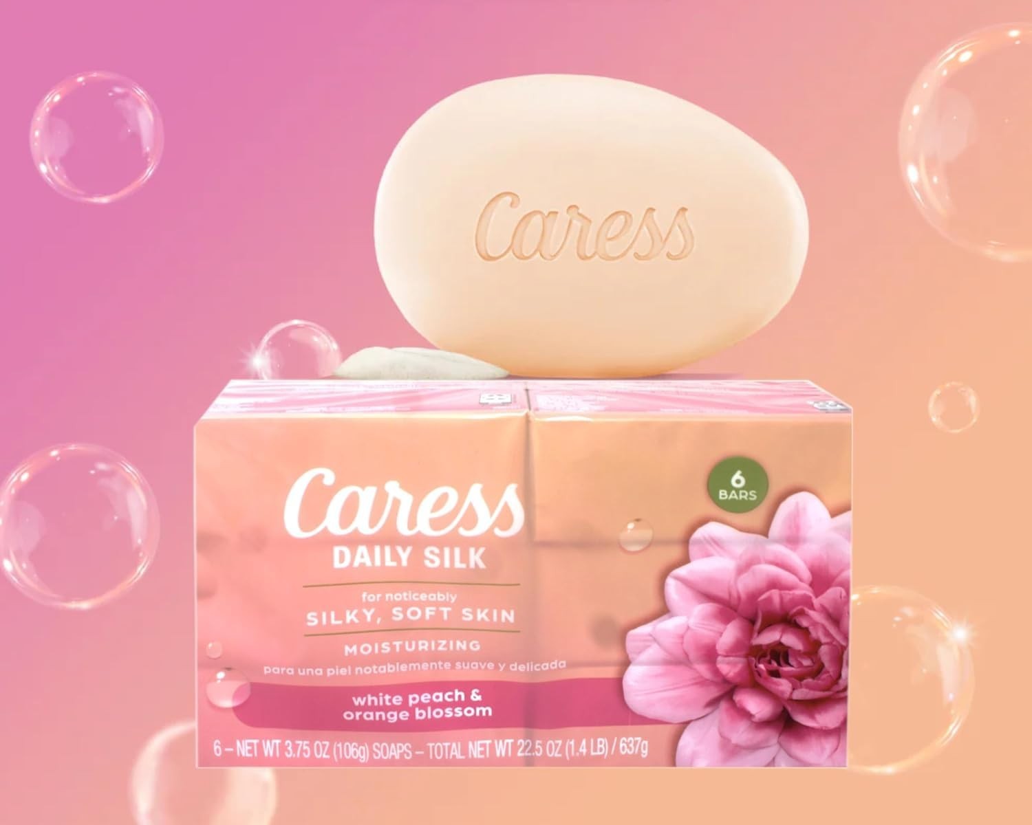 5 x Caress Daily Silk 3.75 oz Bar Soap FREE SHIPPING