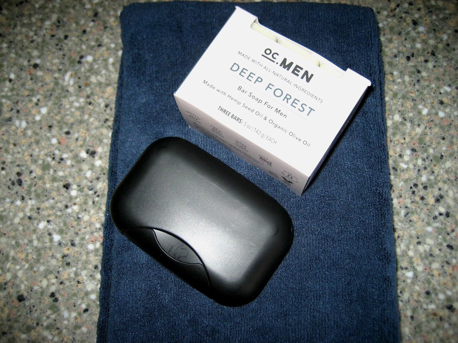 OC MENS 3 BAR’S 5oz deep forest ALL NATURAL+ soap case and mesh sack made in us