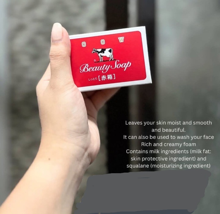 3 bars [COW BRAND] Beauty Bar Soap RED Rose Scent 90g JAPAN NEW