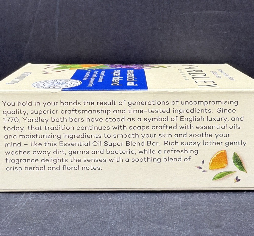 Yardley London Essential Oil Super Blend Soap 4 Oz Lot of 6 New Sealed