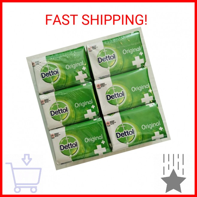 Dettol Original Antibacterial Soap, 3.5 Ounce/100 gr (Pack of 6)