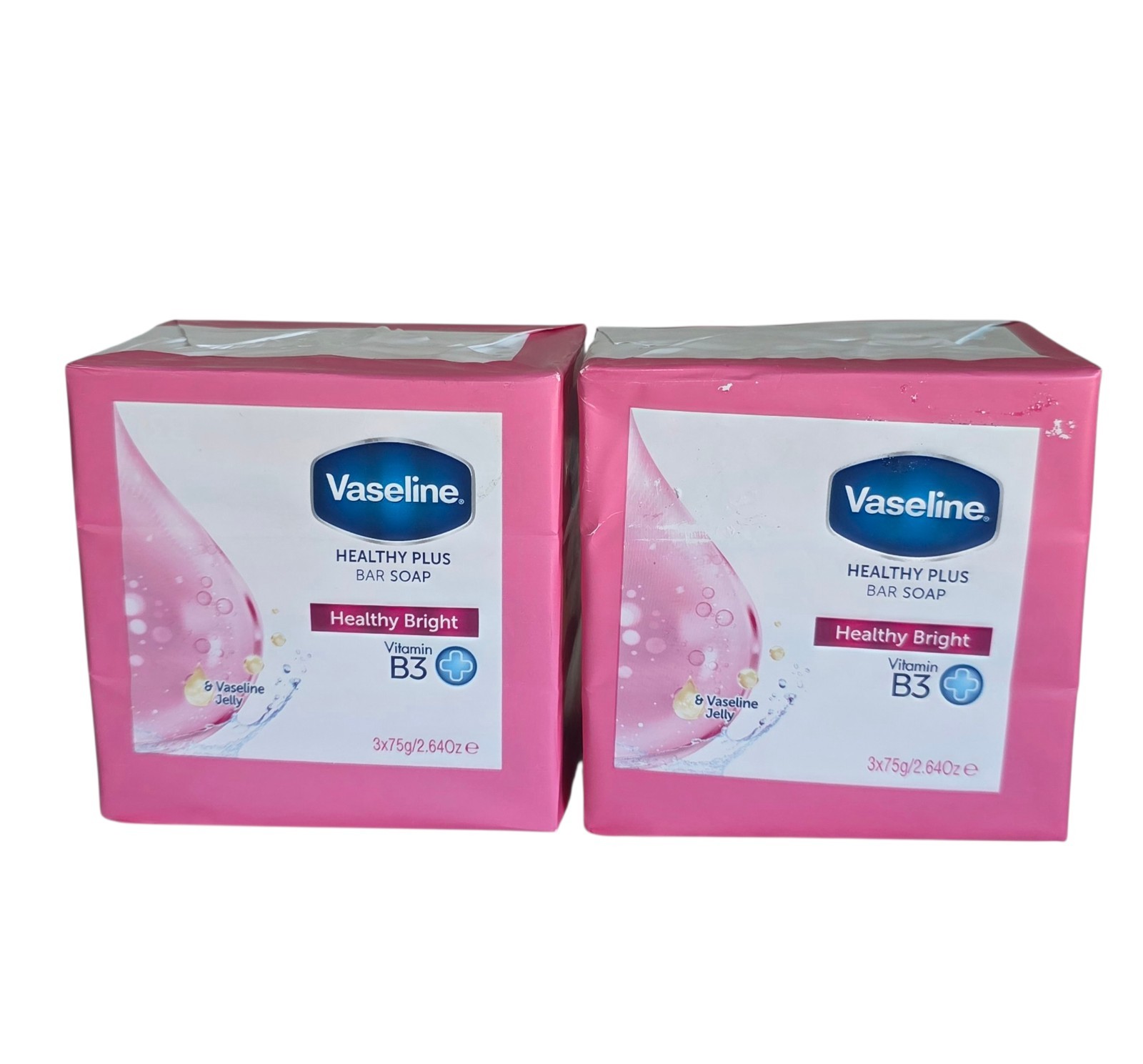 Vaseline Healthy Plus Bar Soap Healthy Bright Vitamin B3 ..2.64 Oz Each ~2pack