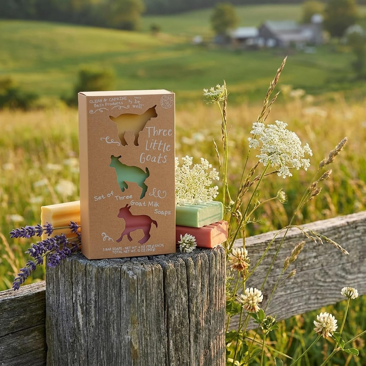 San Francisco Soap Company Simply Be Well Three Little Goats Goat Milk Soap Gift