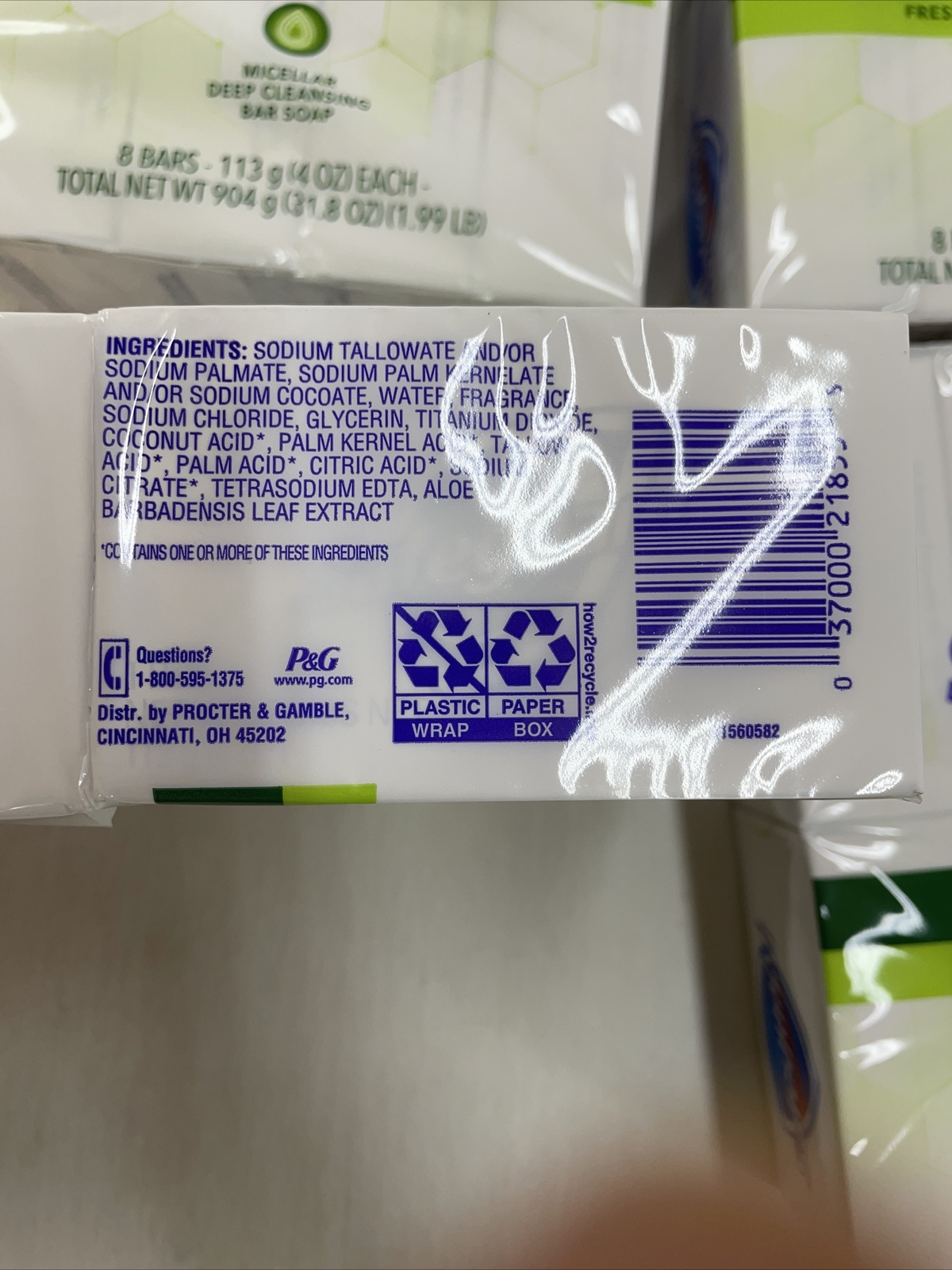 4-Pk Safeguard Antibacterial Bar Soap Fresh Clean Scent With Aloe 8-4oz Bars Ea