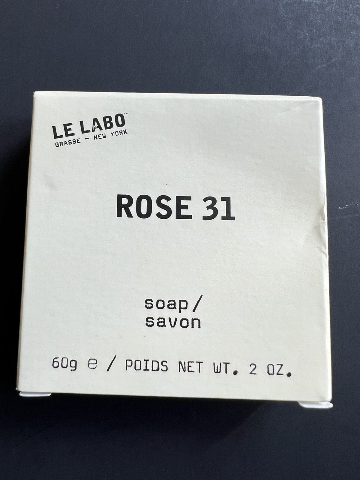 Le Labo Rose 31 Body Bar Soap 2oz Or 60g Rose Fragrance Fairmont. New in Box