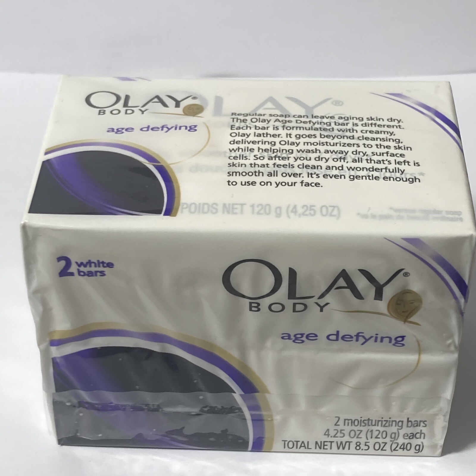 Olay Body Age Defying Defy White Bar Soap DISCONTINUED Old Formula 2 Pack