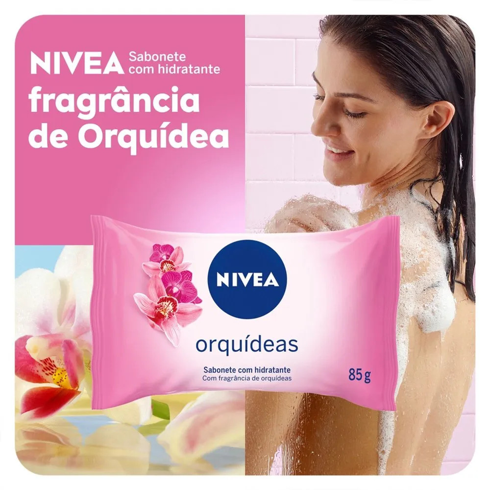 Nivea Sabonete em Barra Hidratante Orquídeas 85g