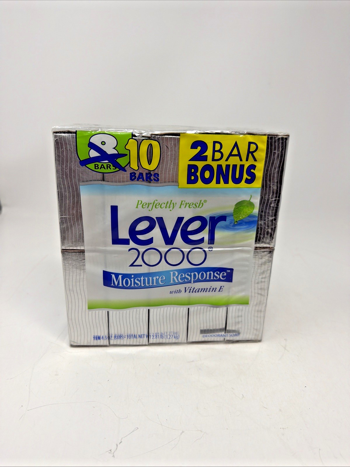 Lever 2000 Original 10 Pack Perfectly Fresh New Bar Soap 4.5oz Moisture