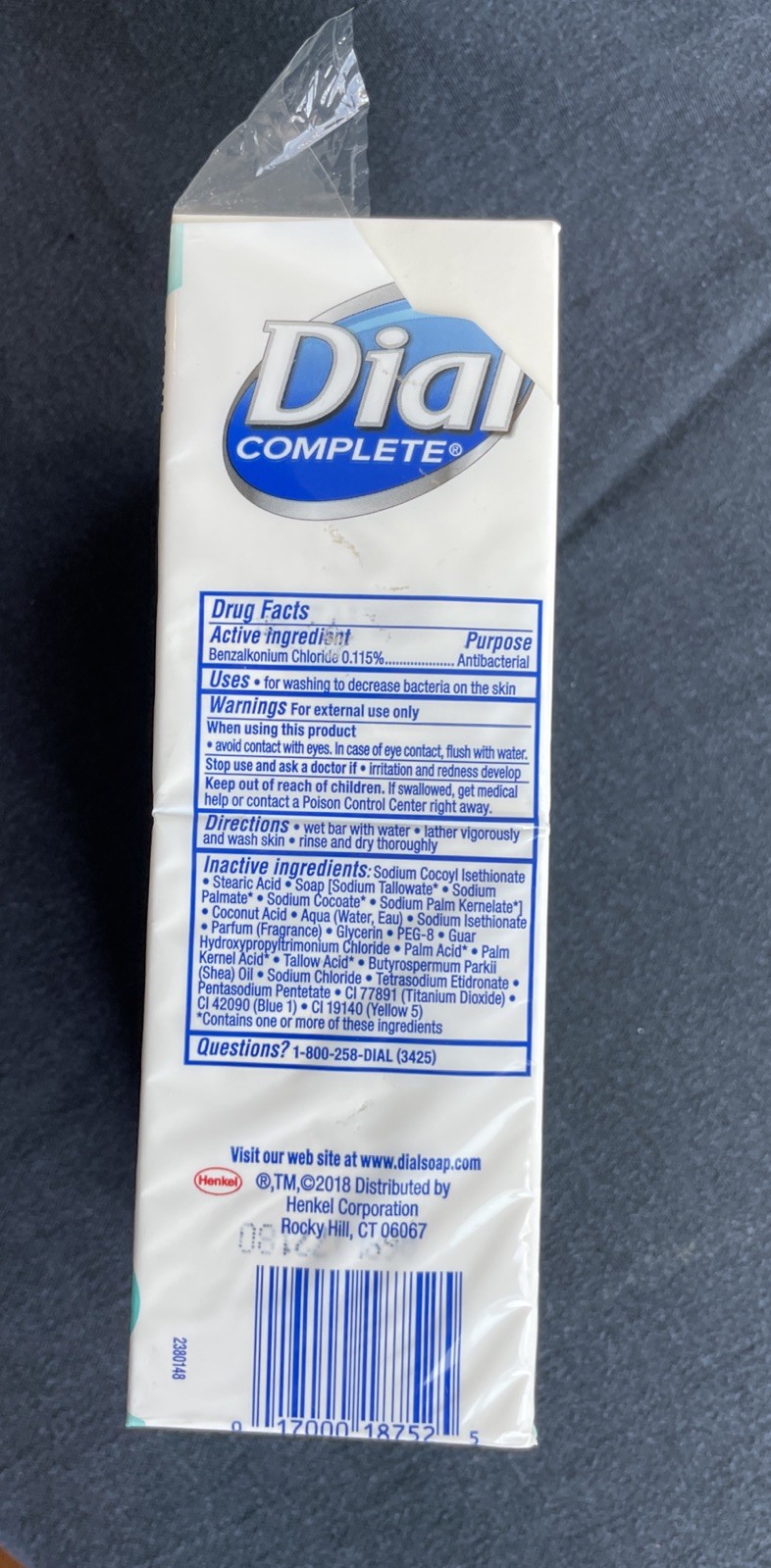 Dial Complete 2in1 Moisturizing & Antibacterial Mint & Shea Butter 6 3.8oz Bars