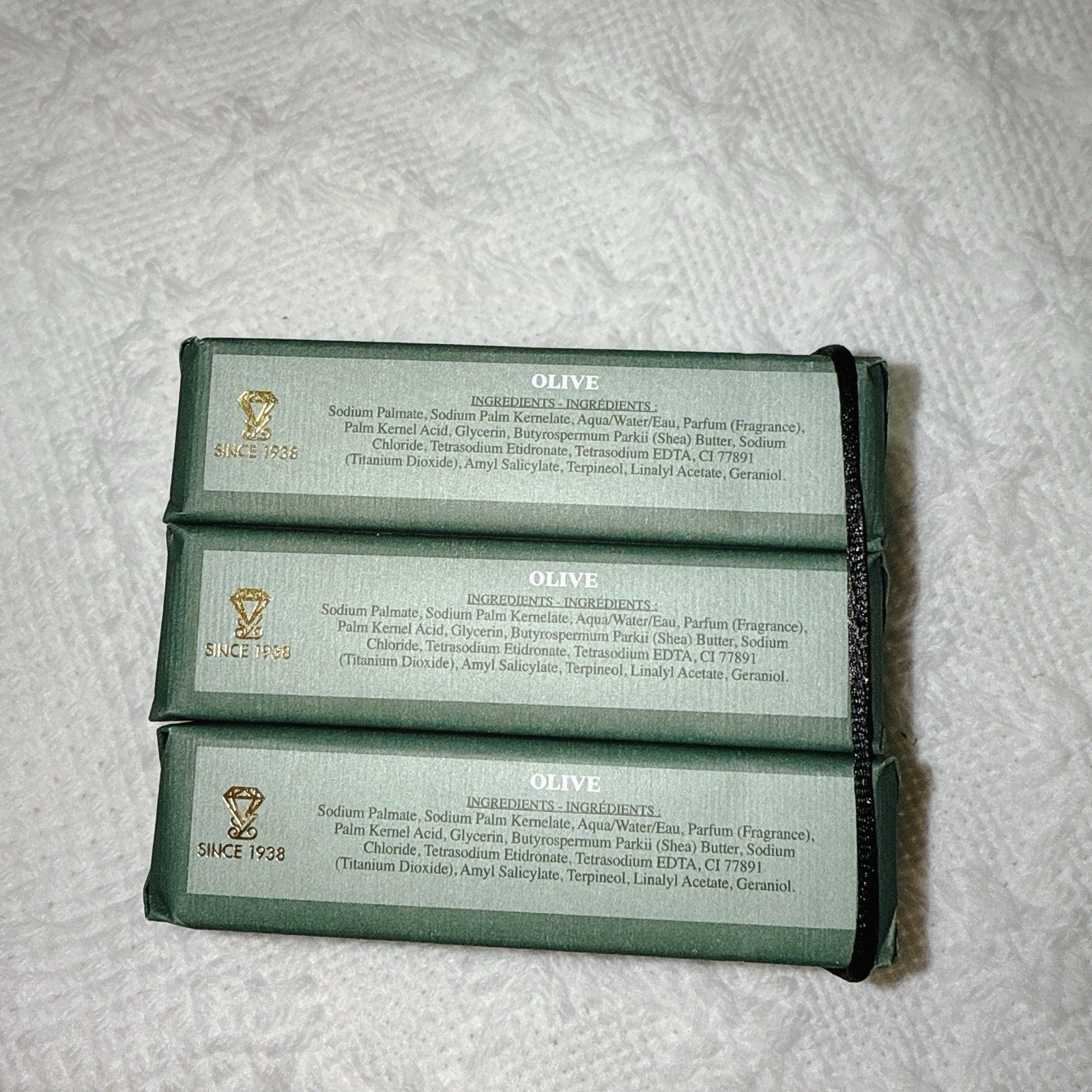 ZENI Olive FINE TRIPLE MILLED SOAP BAR (3 BARS )5.3OZ EACH MADE IN ITALY