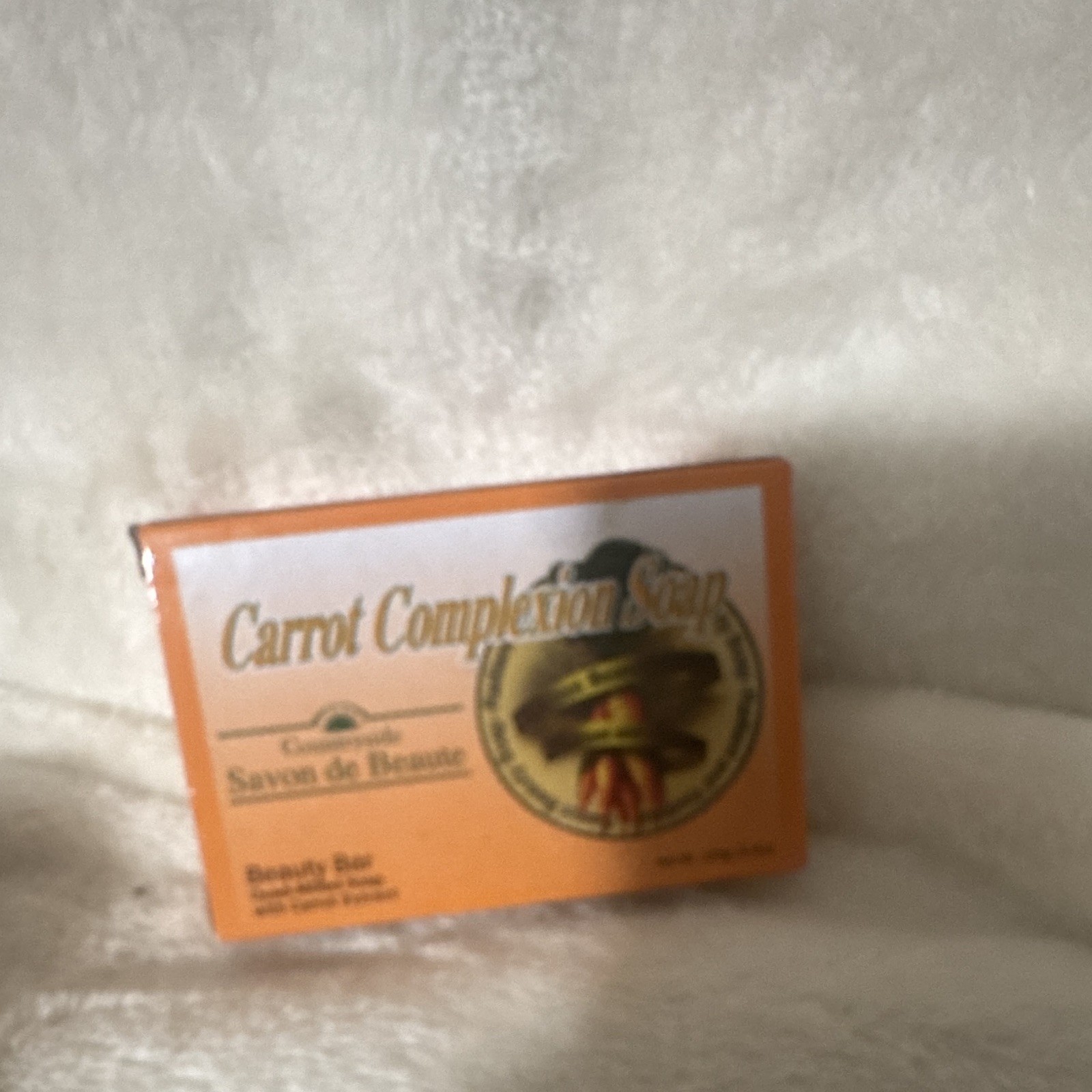 Carrot Complexion Soap Beauty Bar, Moisturizing Carrot Scent, 180g Body