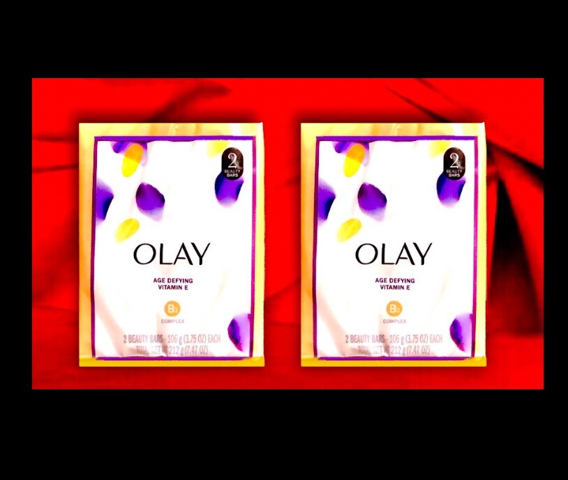 4 Bars OLAY age defying Beauty Bar Soap with vitamin E & B3 Complex
