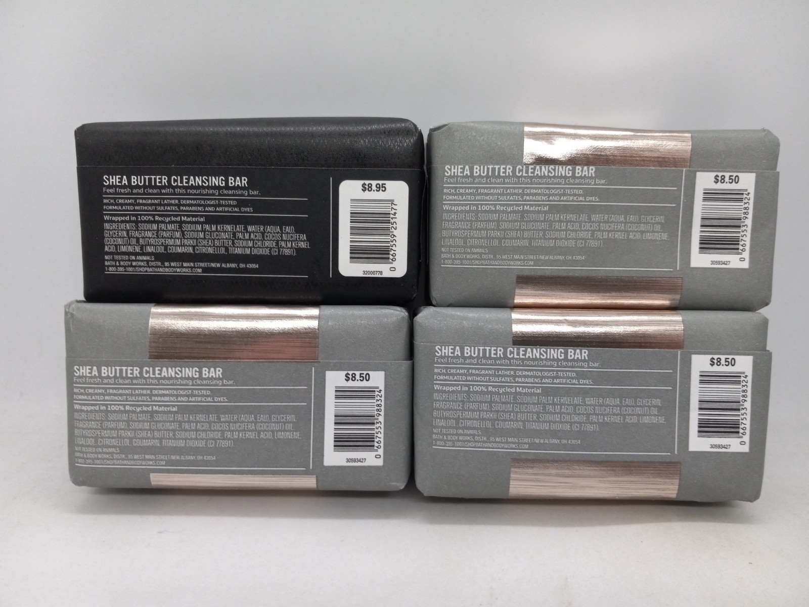 Bath & Body Works Cleansing Bars [4-Pack] GRAPHITE Shea Butter Men’s 5 oz – NEW