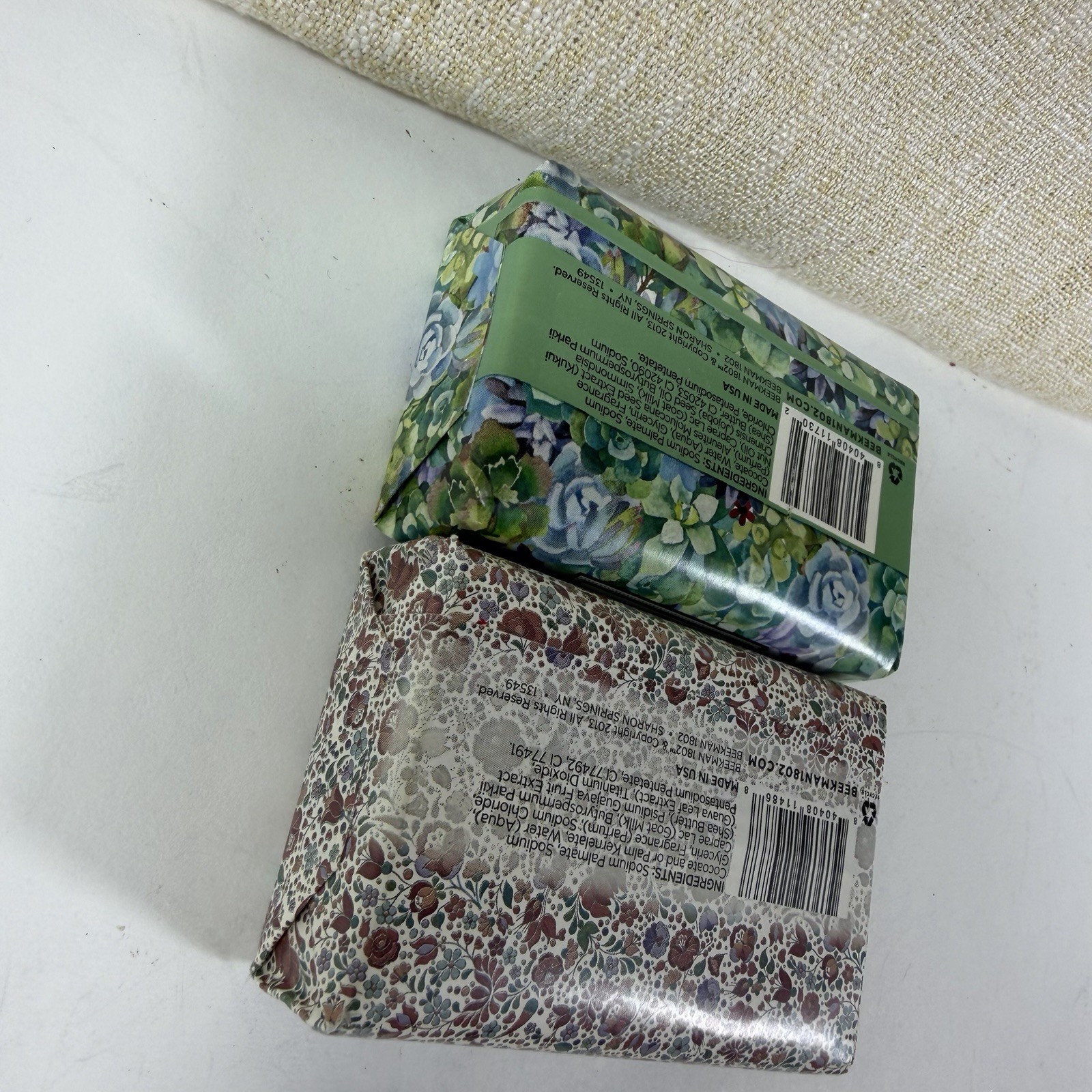 Beekman 1802 Goat Milk Soap Bars Lot of 2 Aloe Iris Honeyed Grapefruit NOS