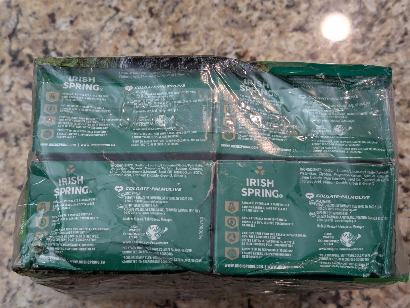 Irish Spring Bar Soap Original Clean 4 oz x 20 count