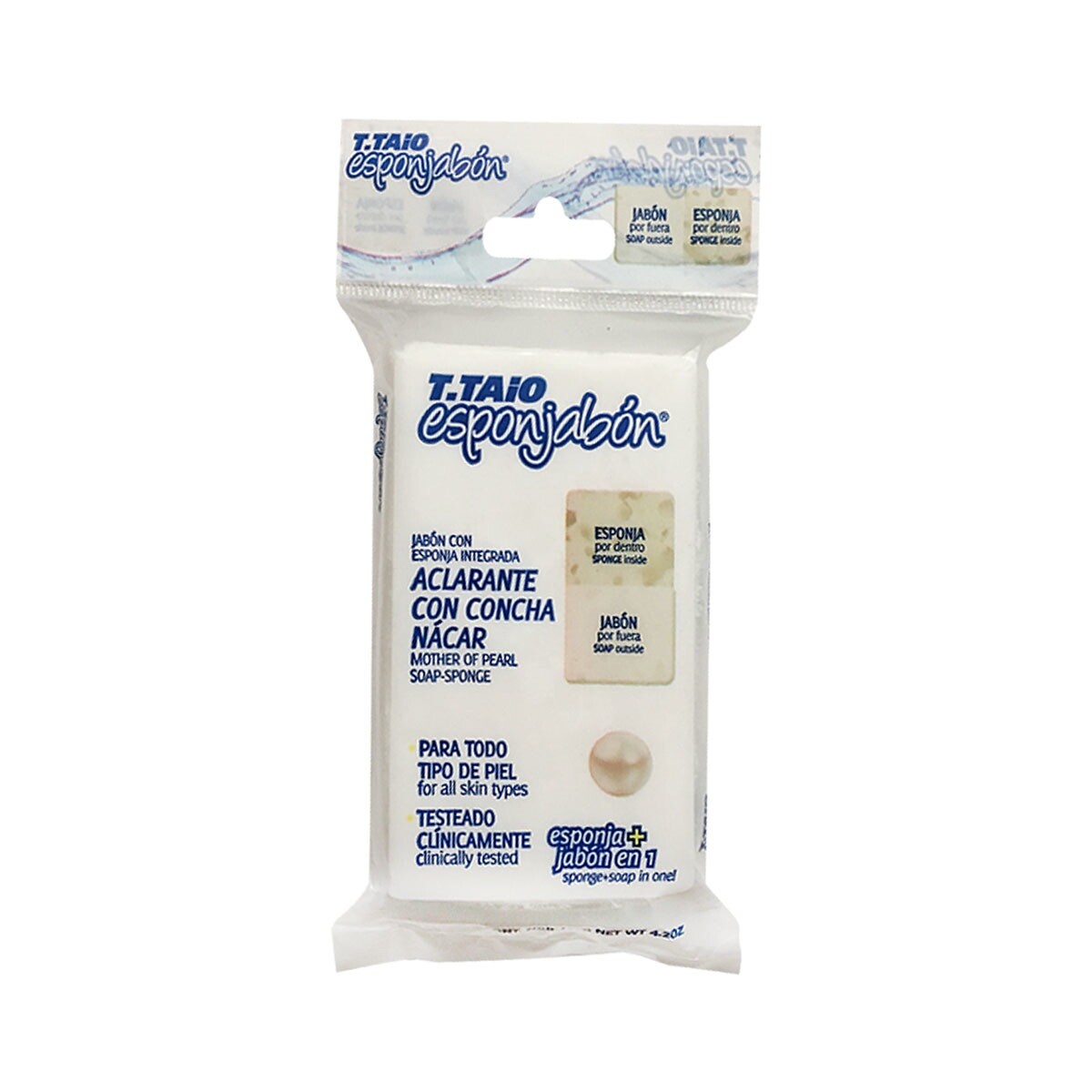 T-TAIO ESPONJABÓN MOTHER OF PEARL SOAP-SPONGE ALL SKIN TYPES Premium Quality⭐️⭐️