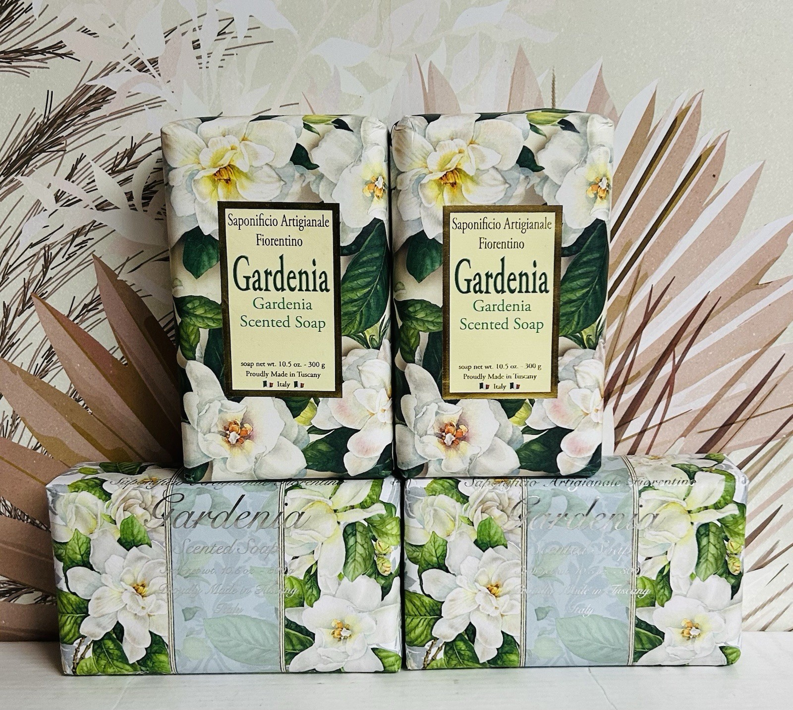 4-Pack Saponificio ~ Gardenia Scented Bar Soap 10.5 fl oz Each