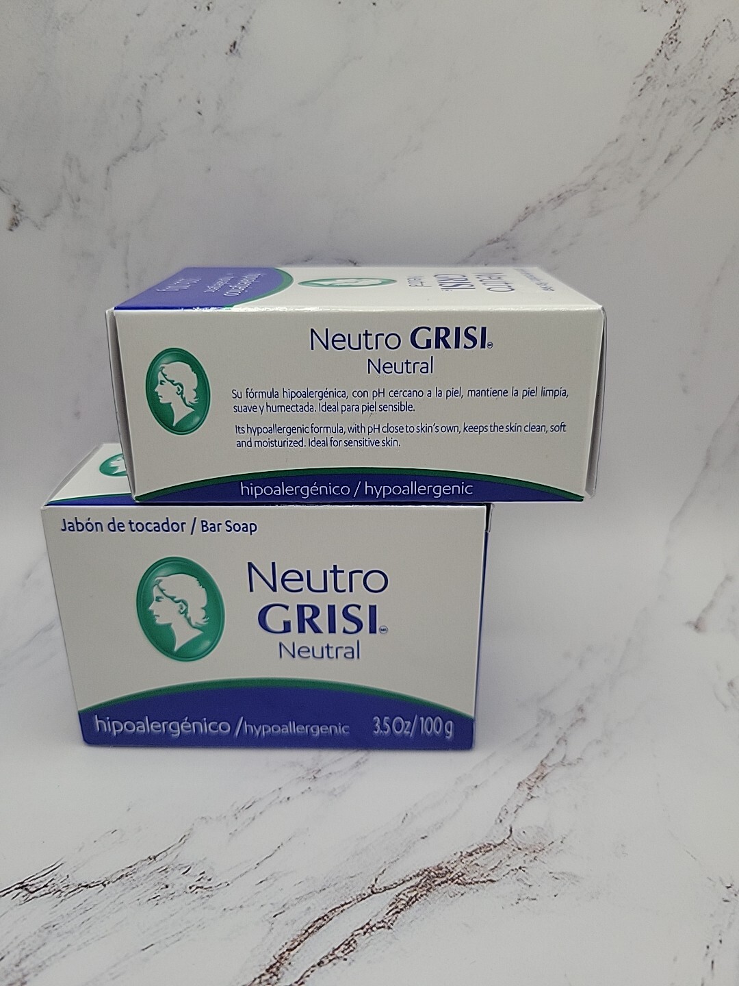 GRISI JABON NEUTRO ,NATURAL SOAP (2 PIECES) 3.5 OZ