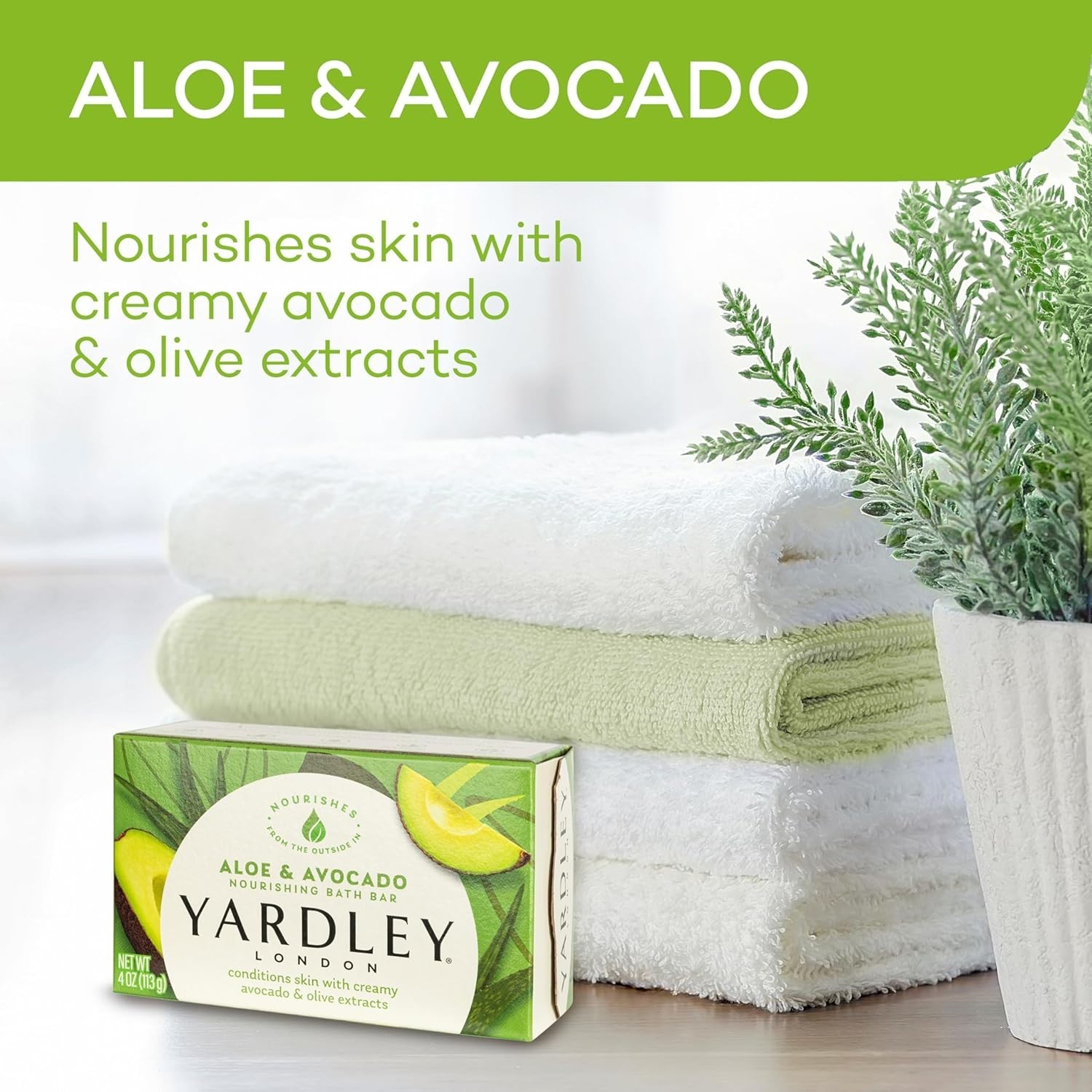 Nourishing Aloe & Avocado Bath Soap Bar – 4 oz Organic Moisturizing Luxury