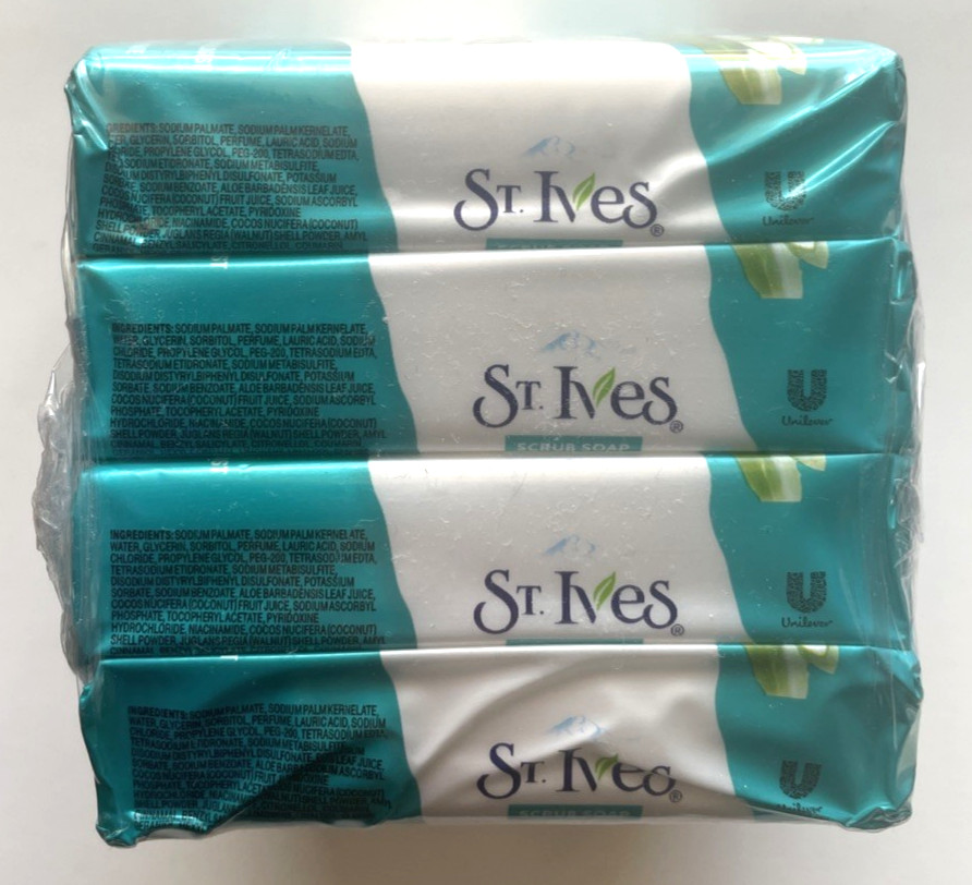 8 St. Ives Coconut Water Aloe Walnut Scrub Soap 3.52 oz. each (8-pk x 1)