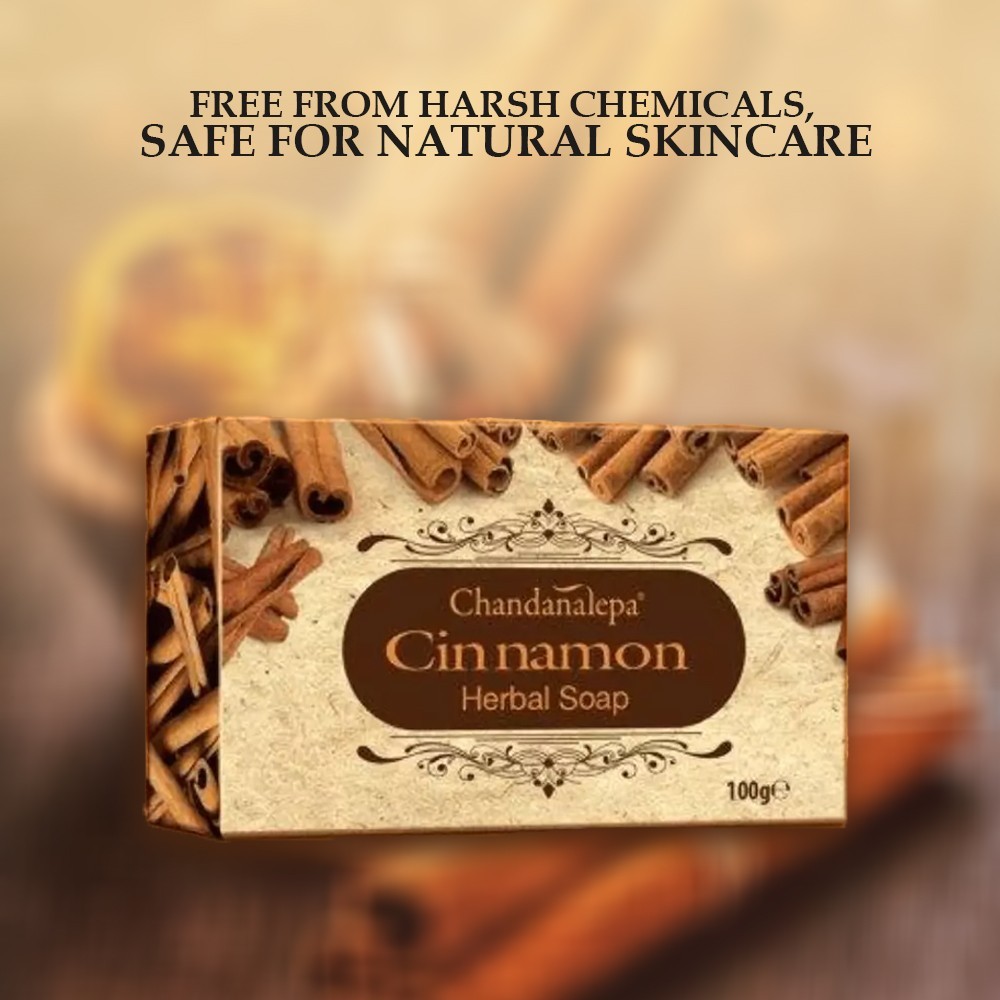 Ceylon Cinnamon Chandanalepa Ayurveda Herbal Soap Beauty Body Healthy Bar 100g