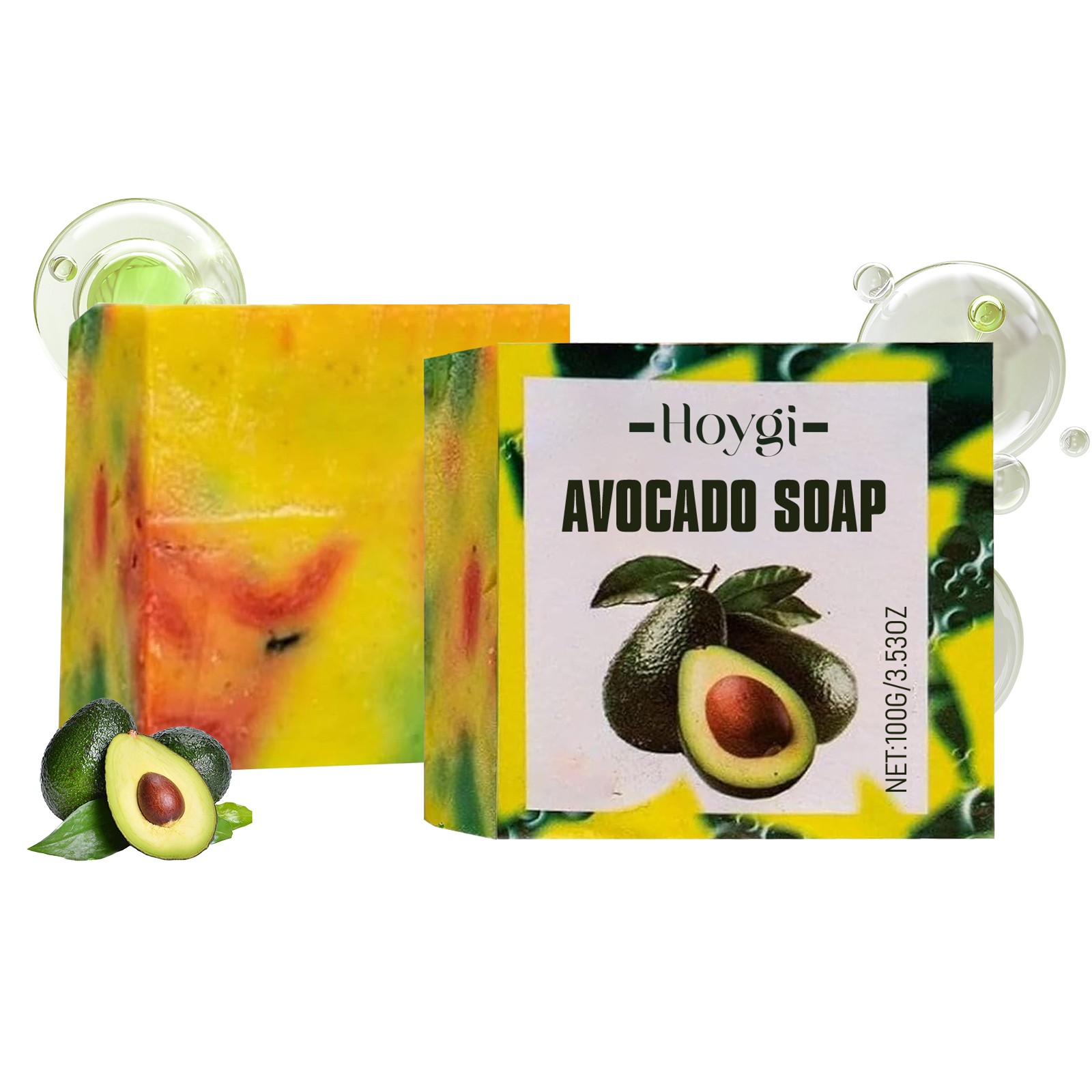 Avocado Body Soap Bar Gentle Moisturizing Cleansing Oil Control for Oily Skin