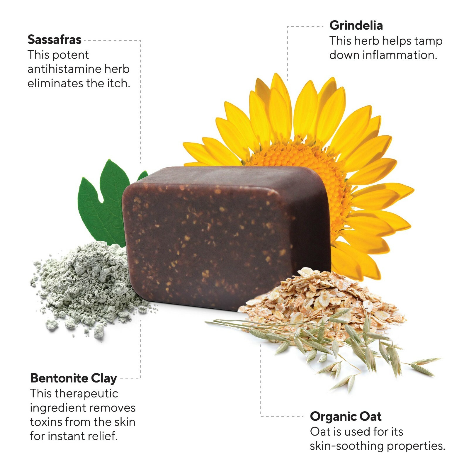 (6-Pack) Natural Anti Itch Rash Skin Soap Body Face Wash Relief Marie Originals