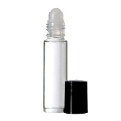 10ml Roll on Plain Bottle with Housing Ball & Black Cap (Case of 30 Pcs)