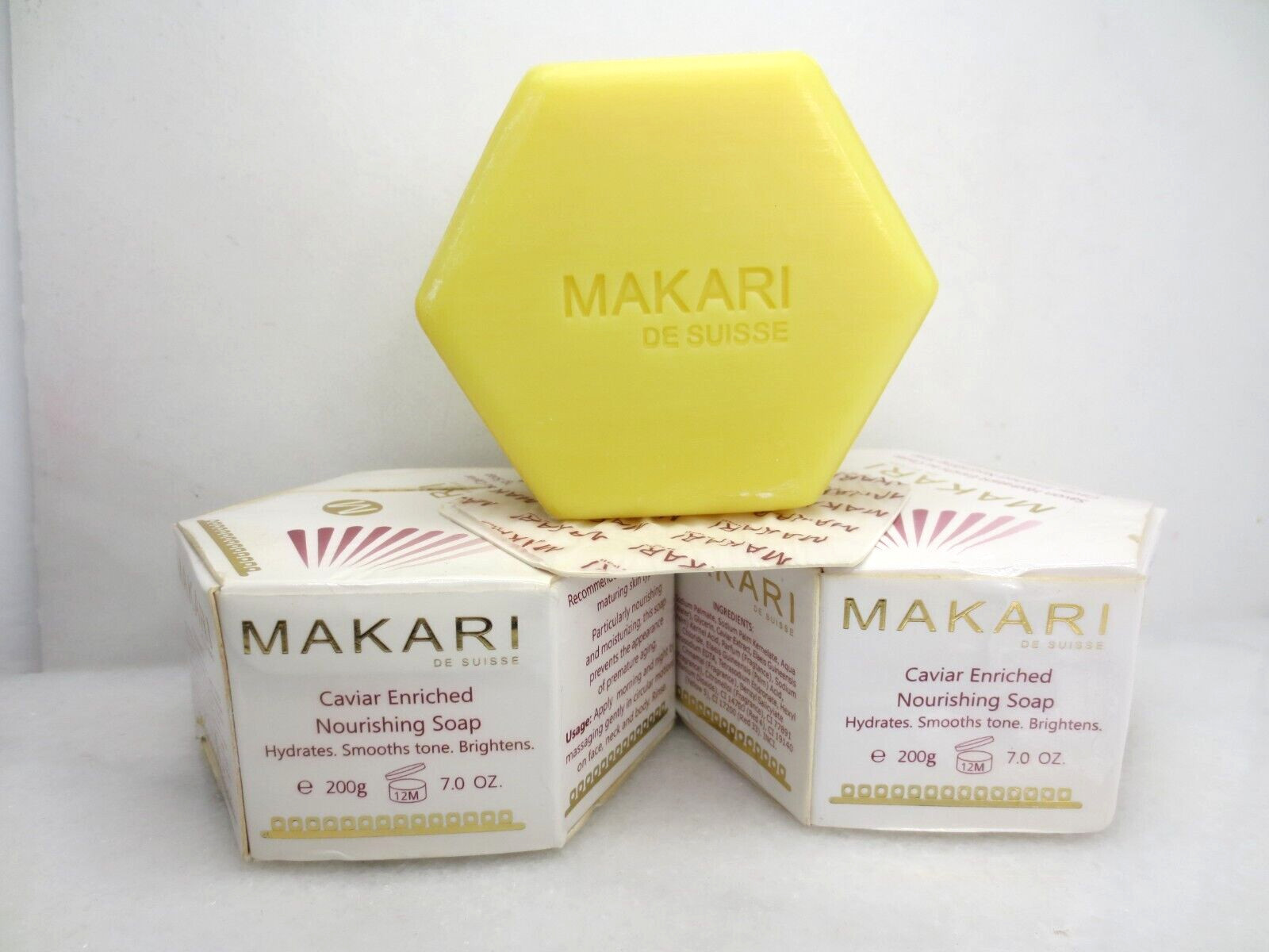 MAKARl CAVIAR ENRICHED NOURISHING SOAP 7 OZ BOXED LOT OF 2 *SEE DETAILS*