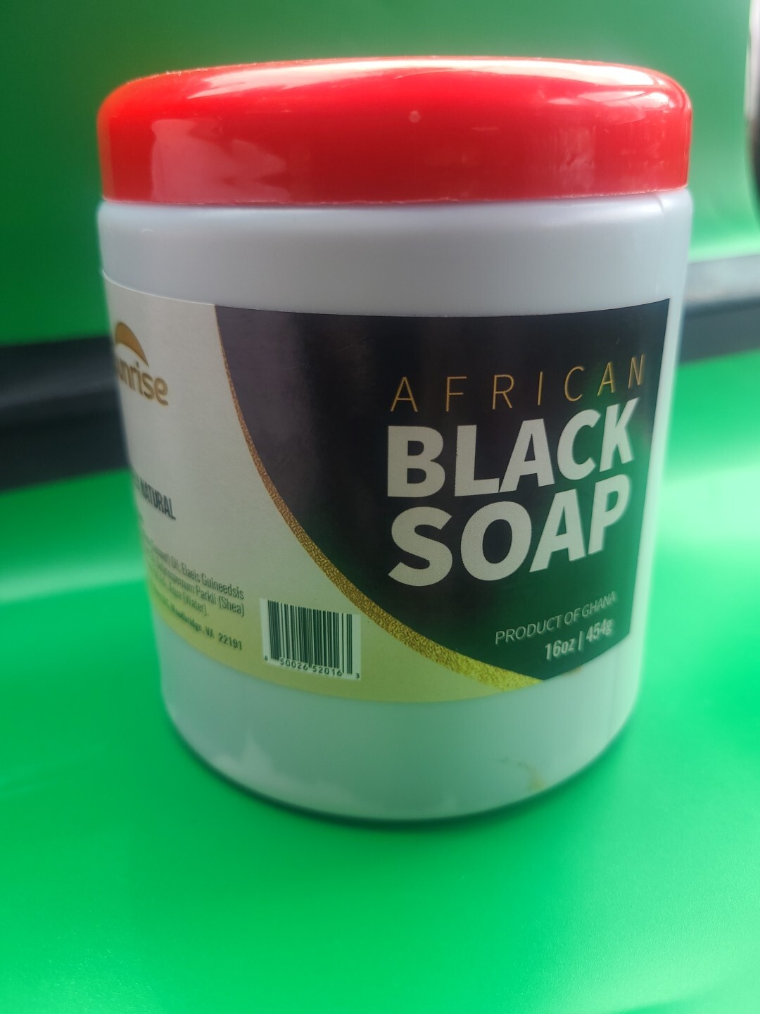 African Black Soap 100% Pure Natural Organic Face Body Wash (JAR) 16 OZ