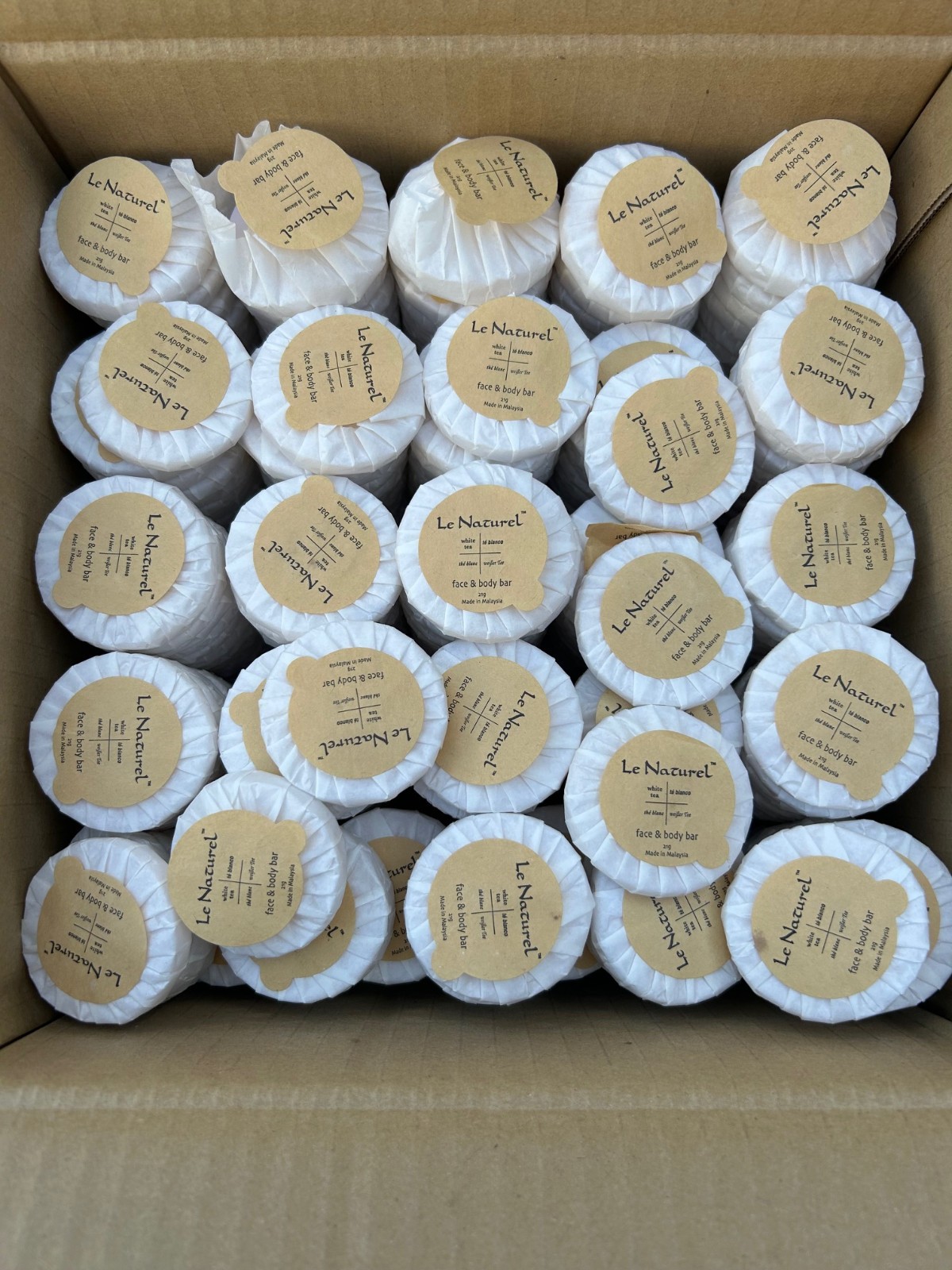 500 x .75oz Le Naturel Face & Body Bar Soap HOTEL MOTEL wrapped LN-S-21G-PW
