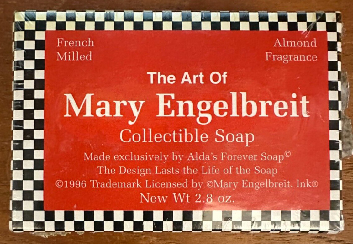 MARY ENGELBREIT Collectible Soap, Kitty In A Kettle, Almond Fragrance (NEW)