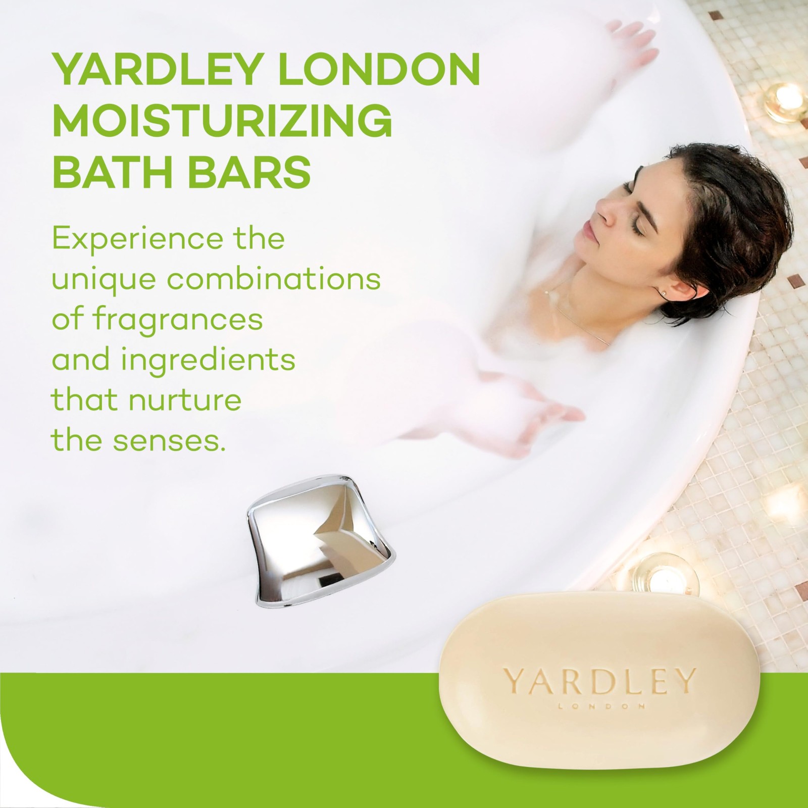 Yardley London Nourishing Bath Soap Bar Aloe & 4 Ounce (Pack of 1), GREEN