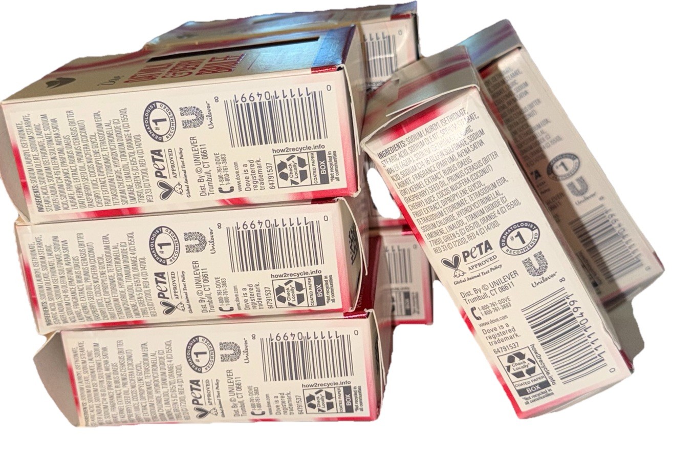 Lot Of 8 Dove Oat Milk & Berry Brûlée Plant Milk Cleansing Bar Soap 5oz