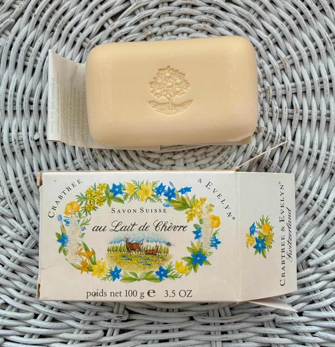 CRABTREE & EVELYN SWISS GOATMILK SOAP BAR NIB 3.5 OZ FAST SHIPPING 100% FB