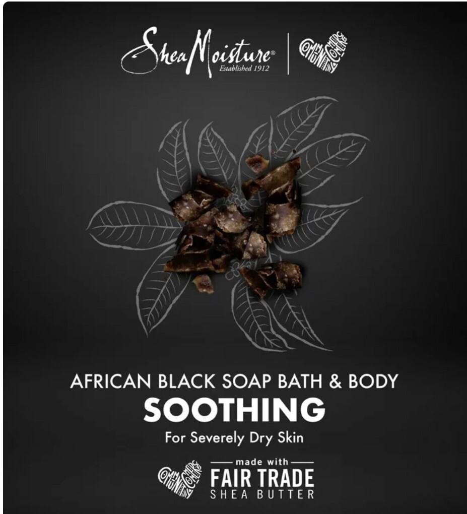 Shea Moisture African Black Soap Bar with Shea Butter 8 oz. NEW/SEALED
