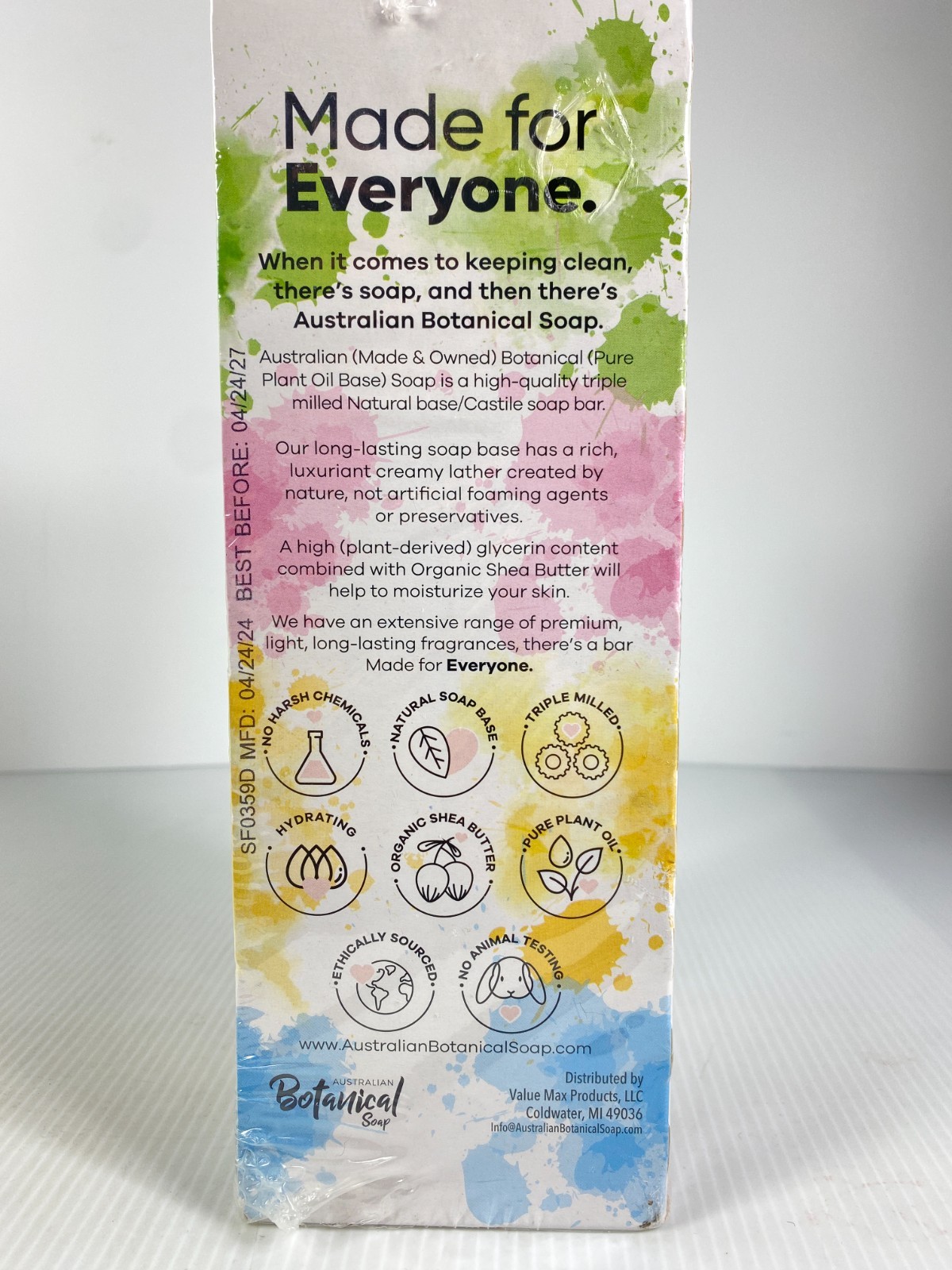 Australian Botanical Goats Milk Soap Bars 8 Bars pack