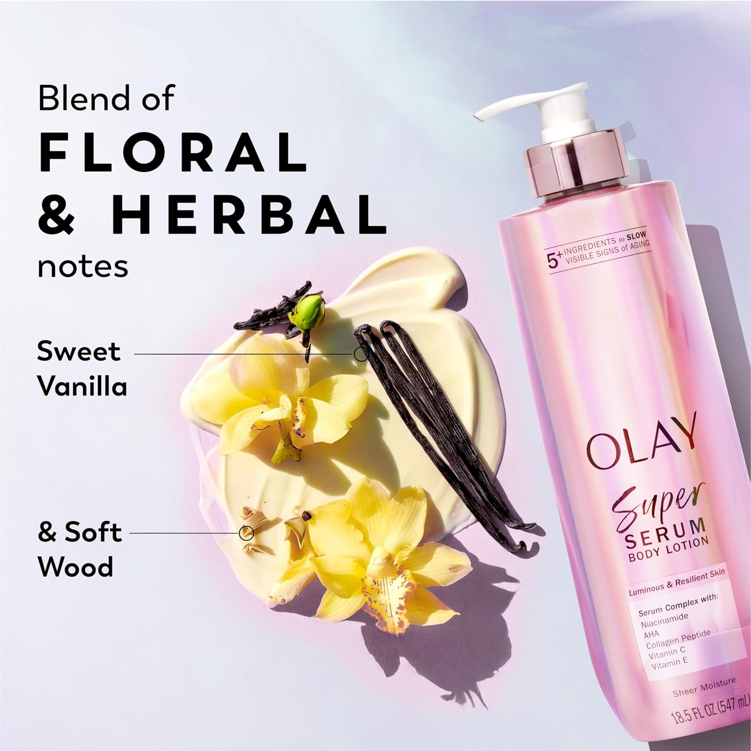 Olay Super Serum Hand & Body Lotion for Dry Skin, 24Hr Long Lasting Hydration, 5