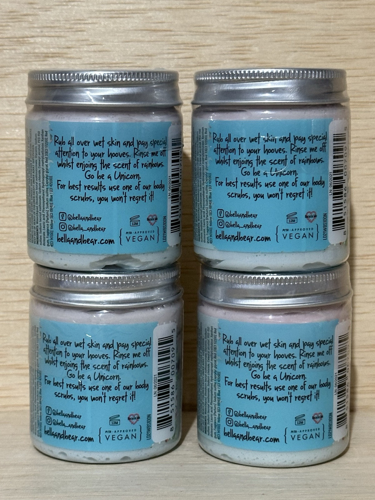 4-Bella & Bear Unicorn Dreams – Whipped Bath Soap For Cleansing & Softening Skin