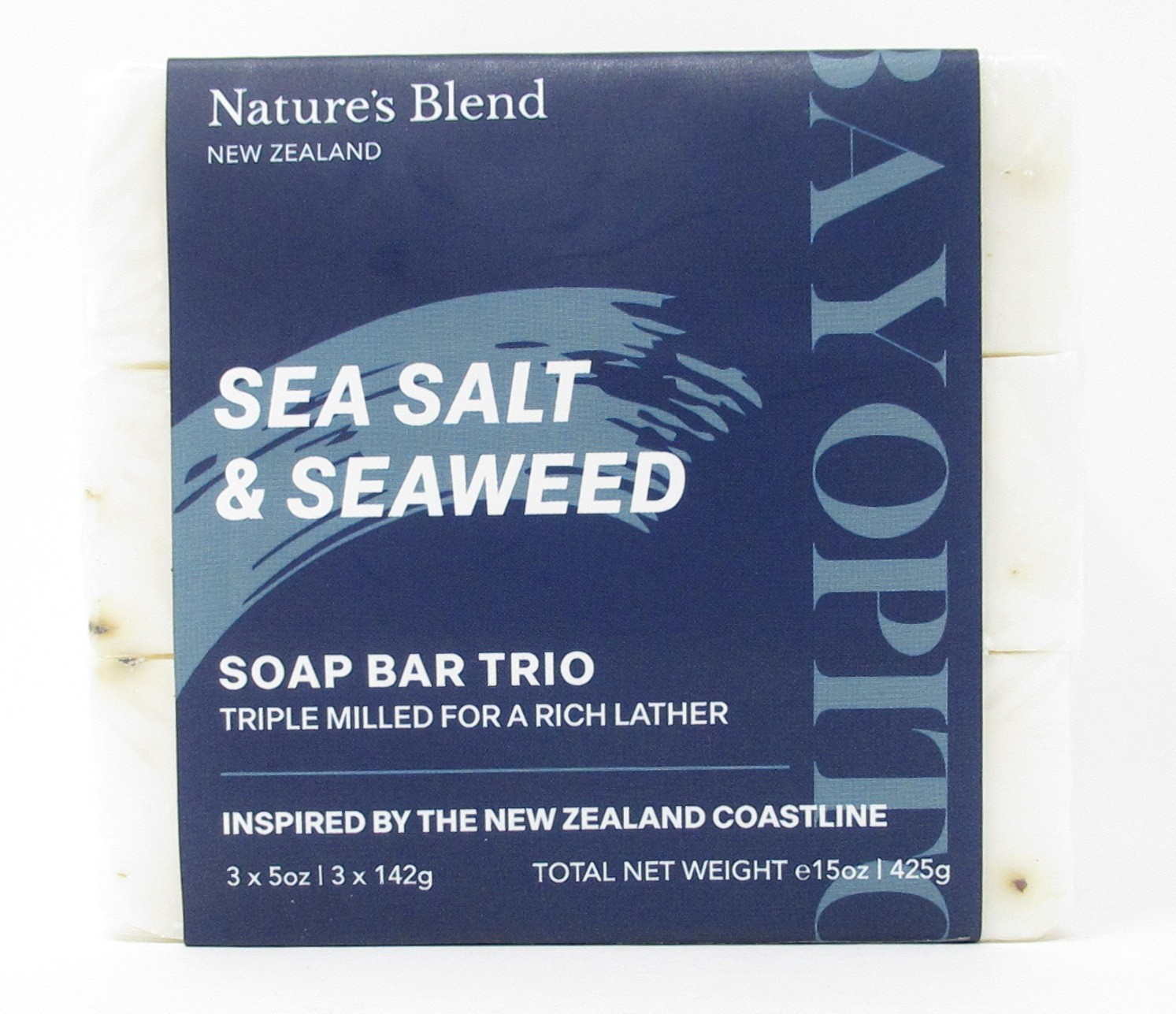 Nature’s Blend Sea Salt & Seaweed Bar Soap 3 Pack 15oz triple milled New Zealand