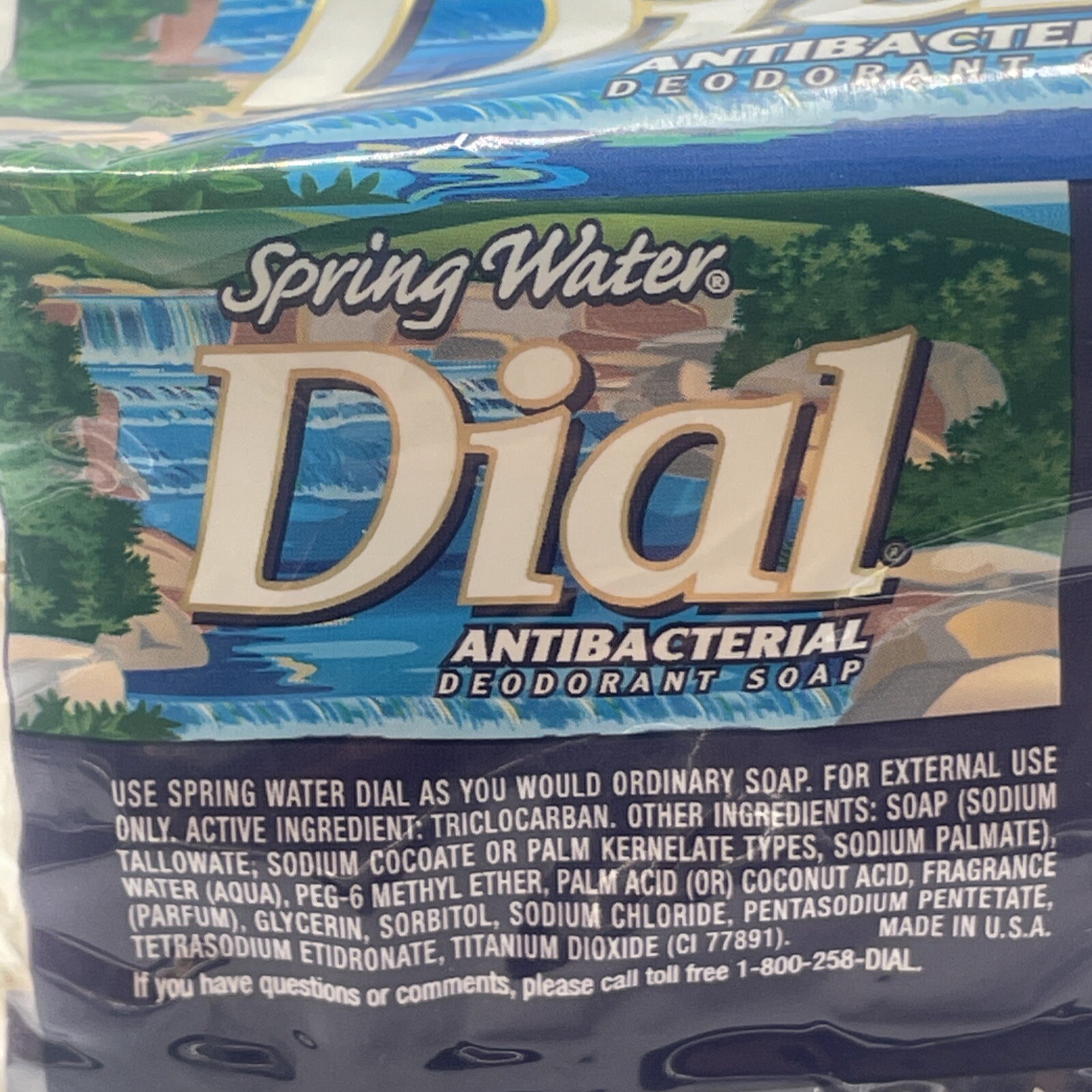 Vtg 3 Bars Dial Spring Water Original Antibacterial Bar Soap Sealed 2002