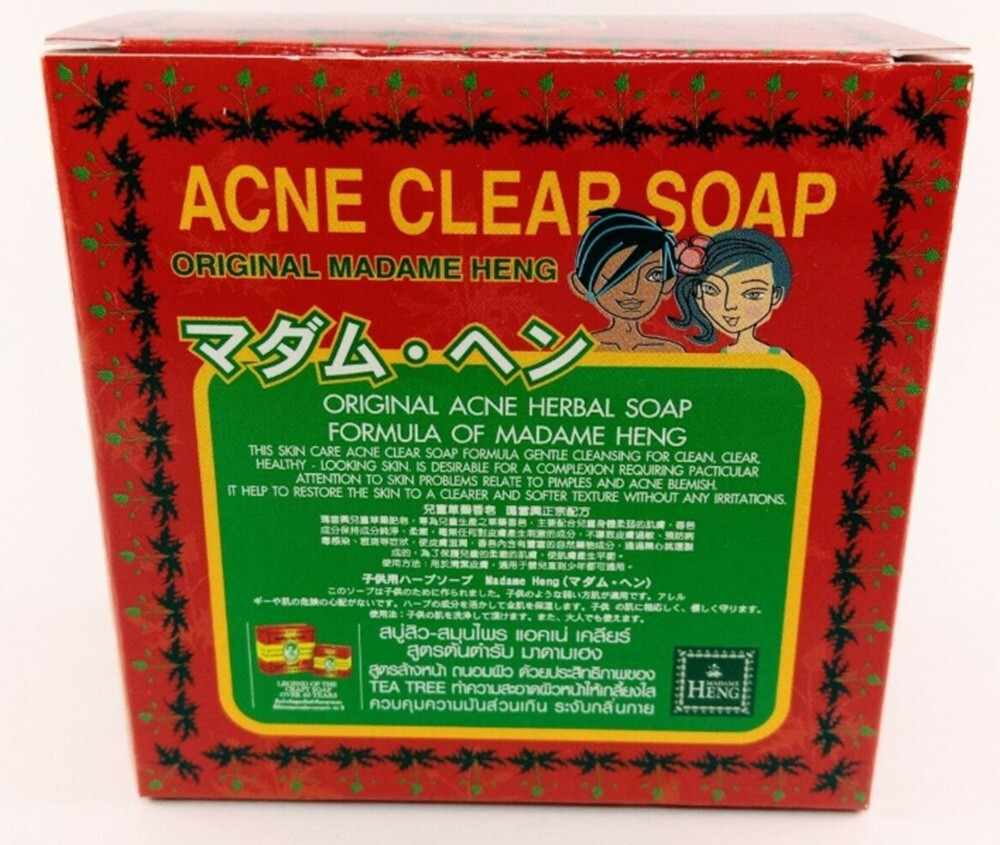 Soap Heng Madame Acne Clear Original Herbal Merry Bell Natural Body 150gx3
