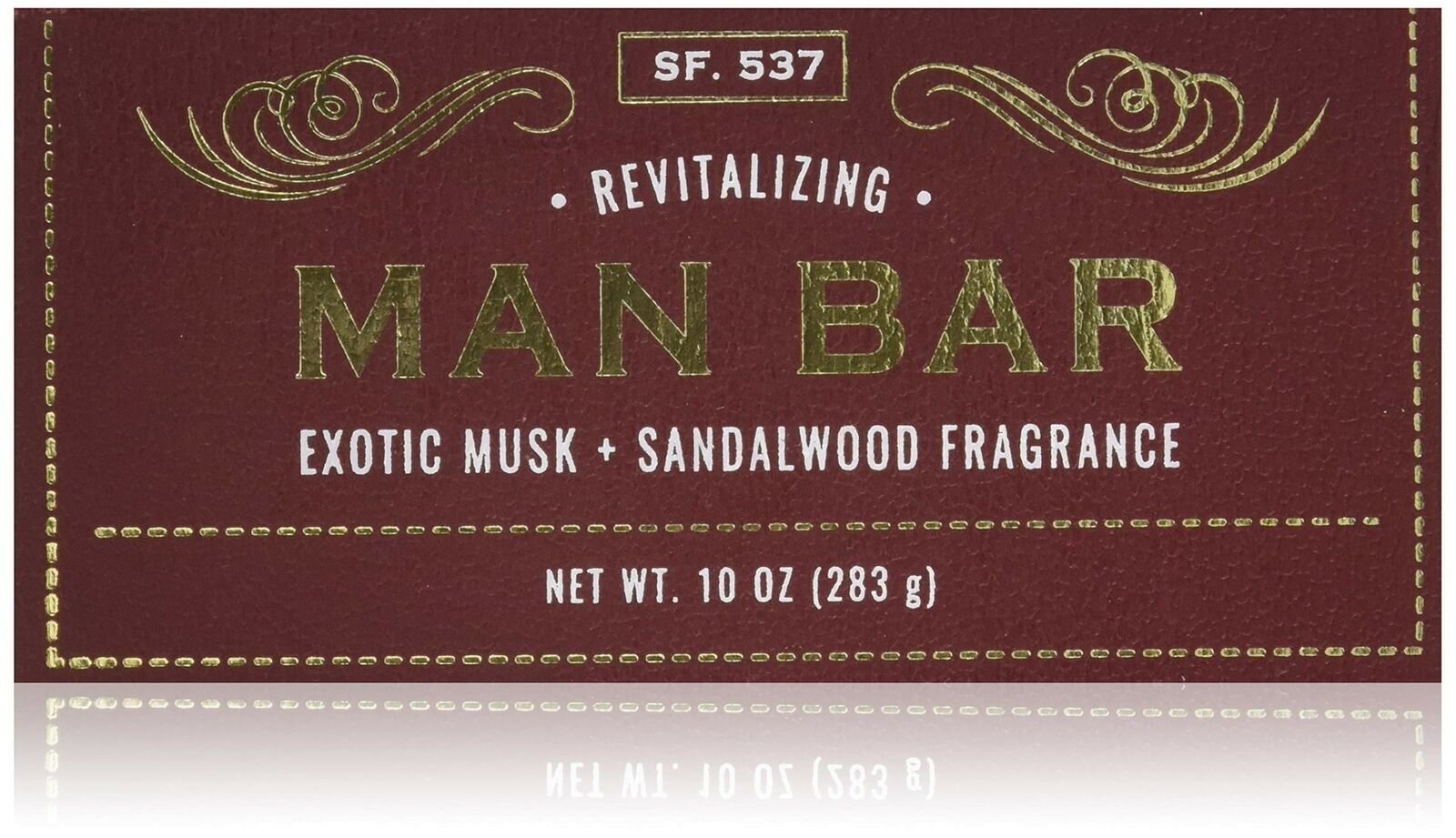 San Francisco Soap Company Revitalizing Man Bar, Maroon, Exotic Musk & Sandal…