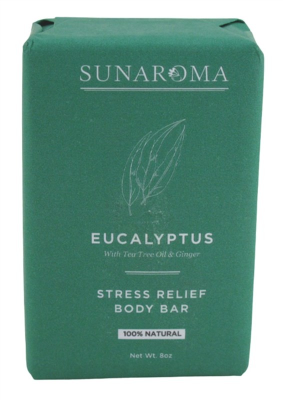 (2 PACK) Sunaroma Soap Bar Eucalyptus Tea Tree + Ginger 8 Ounce