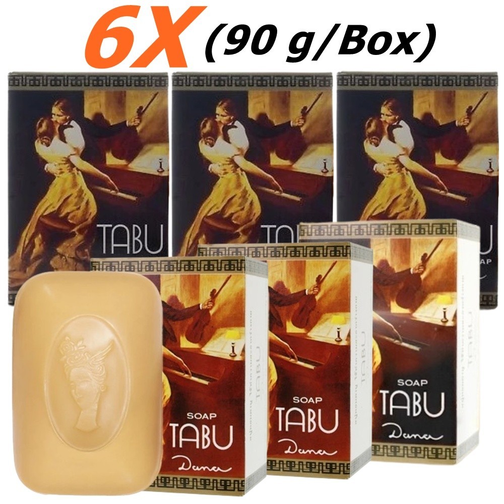 6X Tabu Body Perfumed Soap Premium Fresh Scent Long-Lasting Nourish Skin 90 g