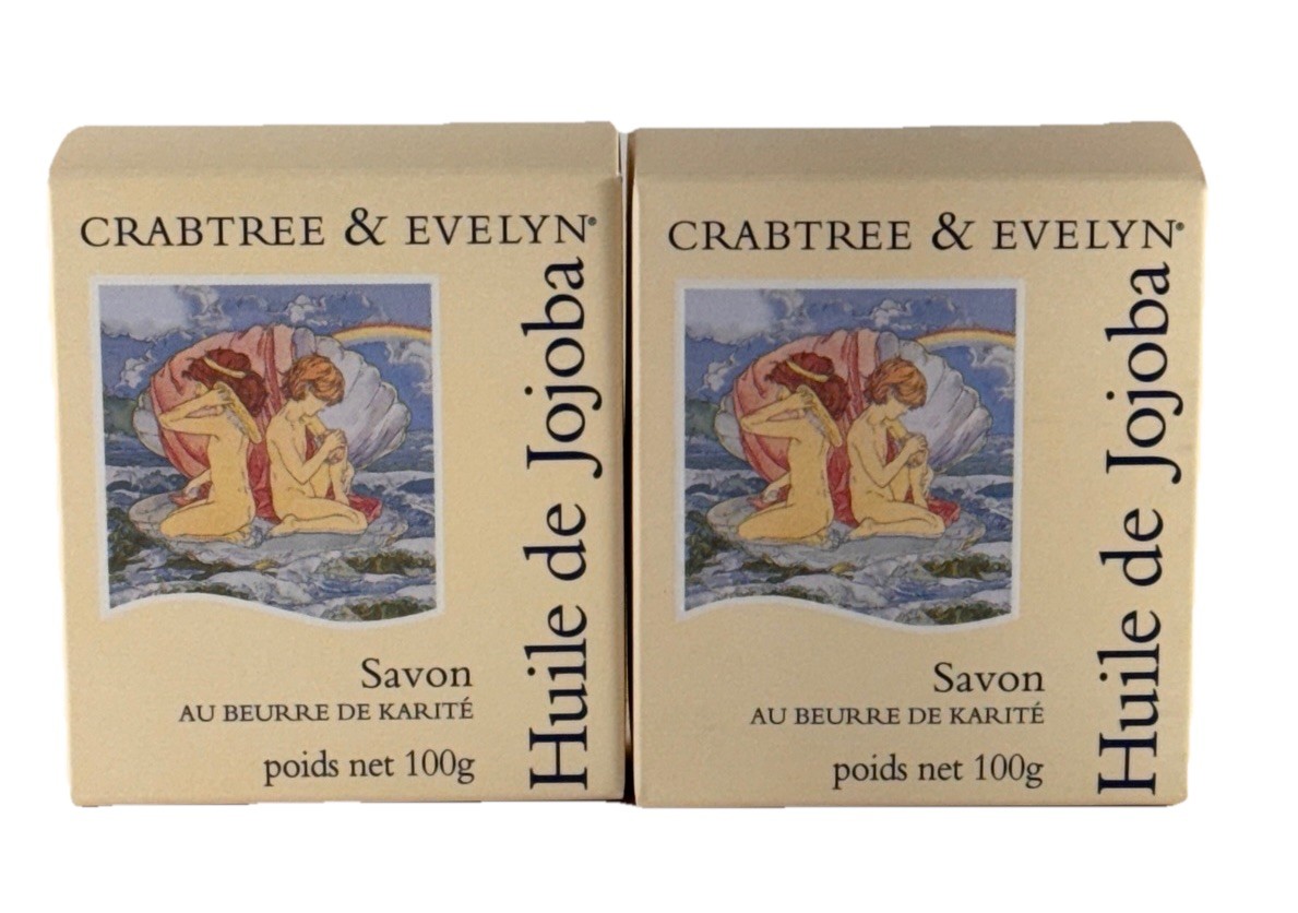 X2 Crabtree Evelyn Triple Milled Soap Jojoba Oil Shea Butter 3.5 OZ New & Rare!